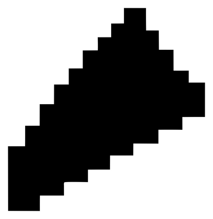 Pixel X Blade Icon #ffffff/#000000