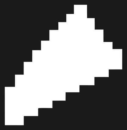 Pixel X Blade Icon #1a1a1a/#ffffff