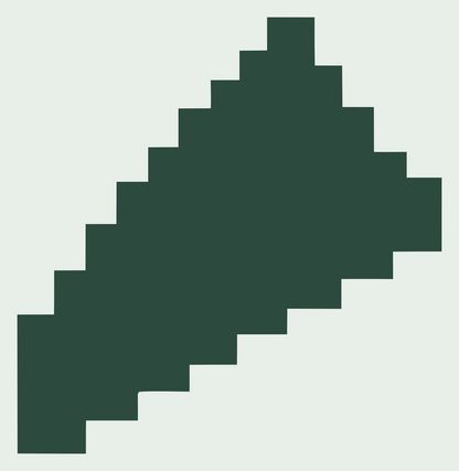 Pixel X Blade Icon #e8efe9/#2d4a3e