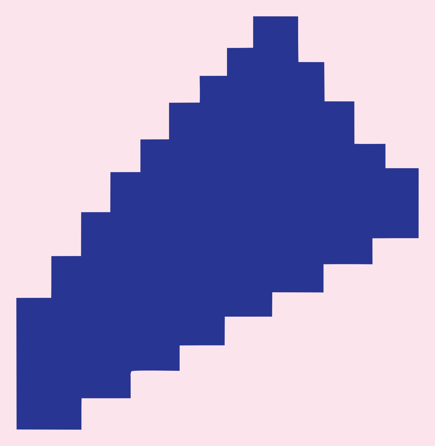 Pixel X Blade Icon #fce4ec/#283593