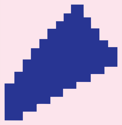 Pixel X Blade Icon #fce4ec/#283593