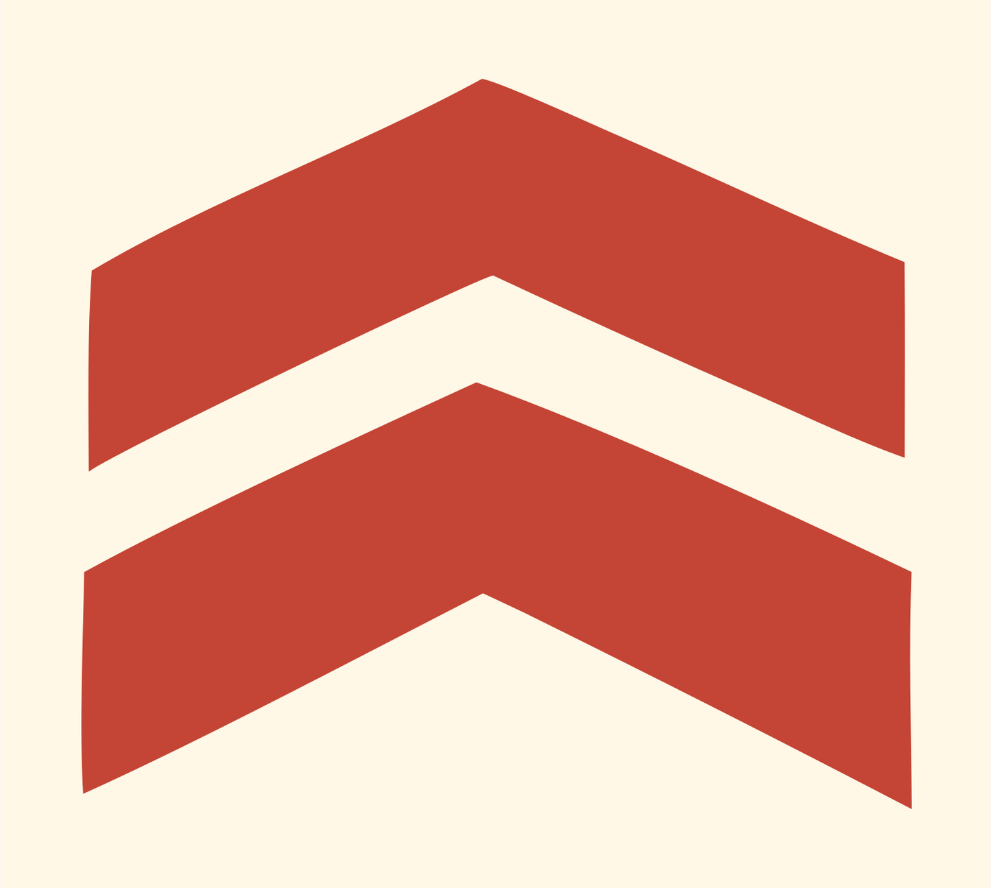 Angular Tribal Butterfly Emblem #fff8e7/#c44536