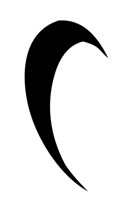 Flame Wing Butterfly Crest #ffffff/#000000