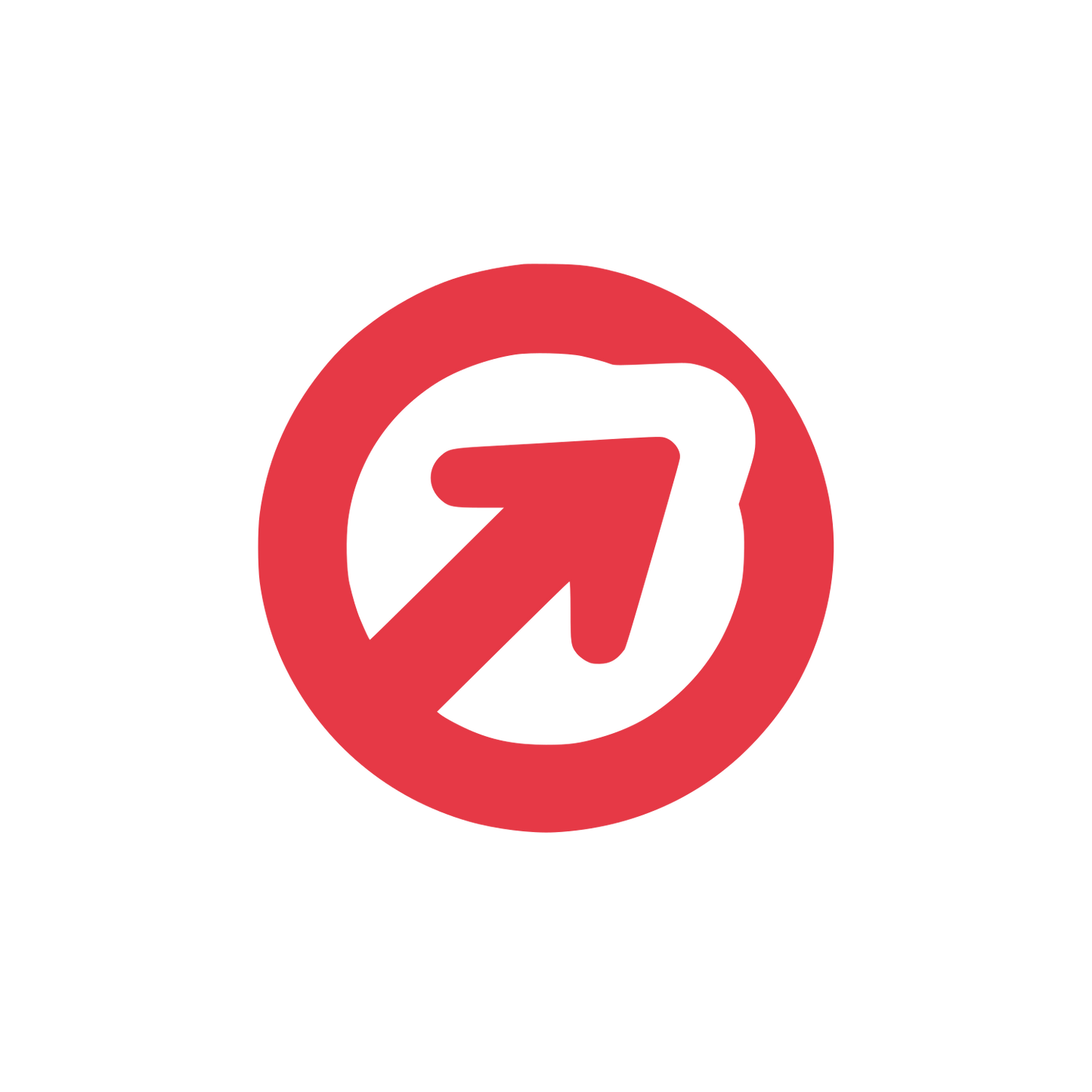 Circular Arrow Logo #E63946
