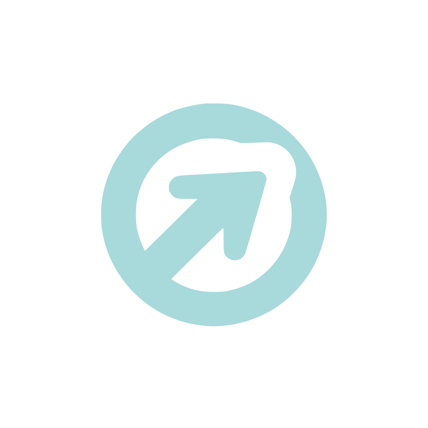 Circular Arrow Logo #A8DADC