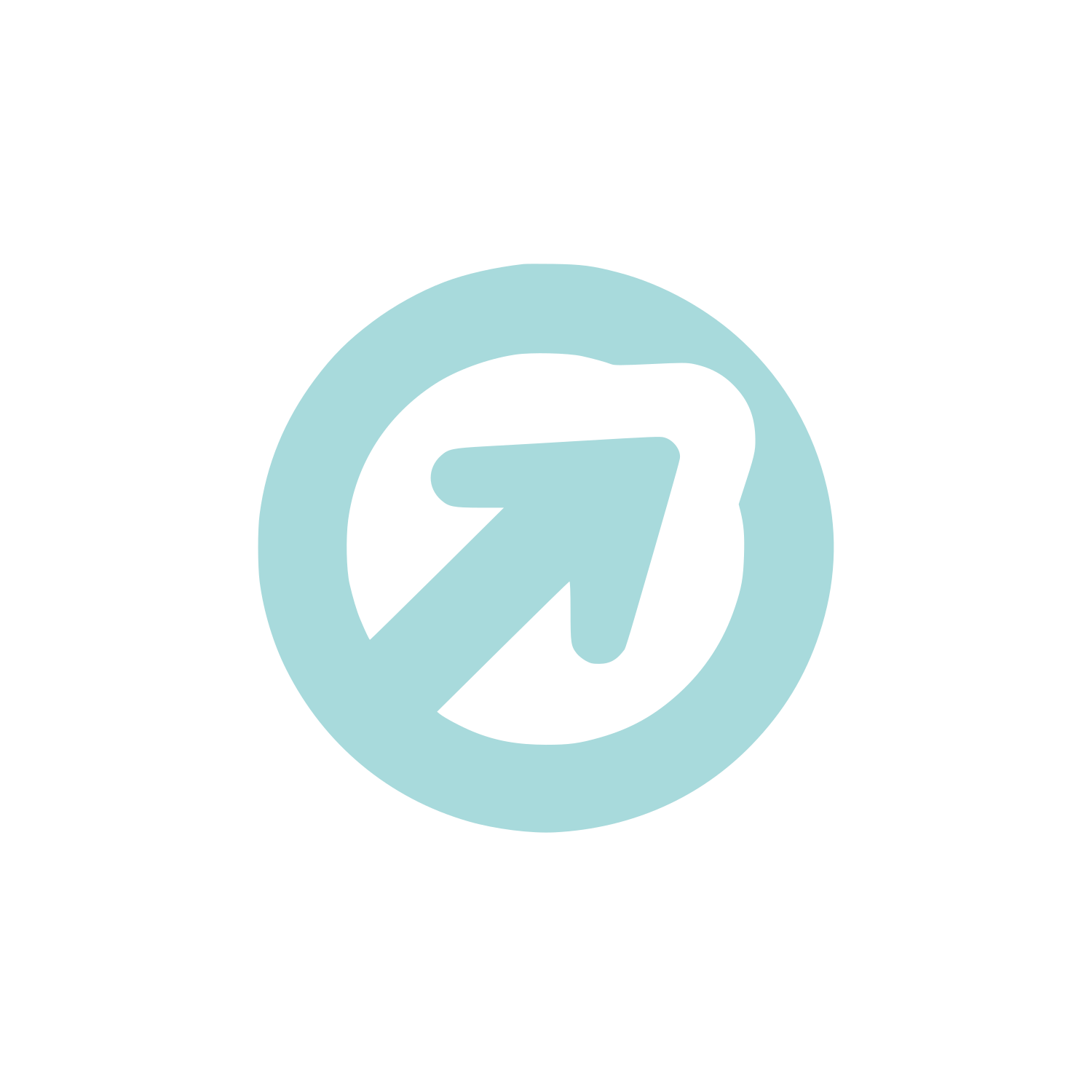 Circular Arrow Logo #A8DADC