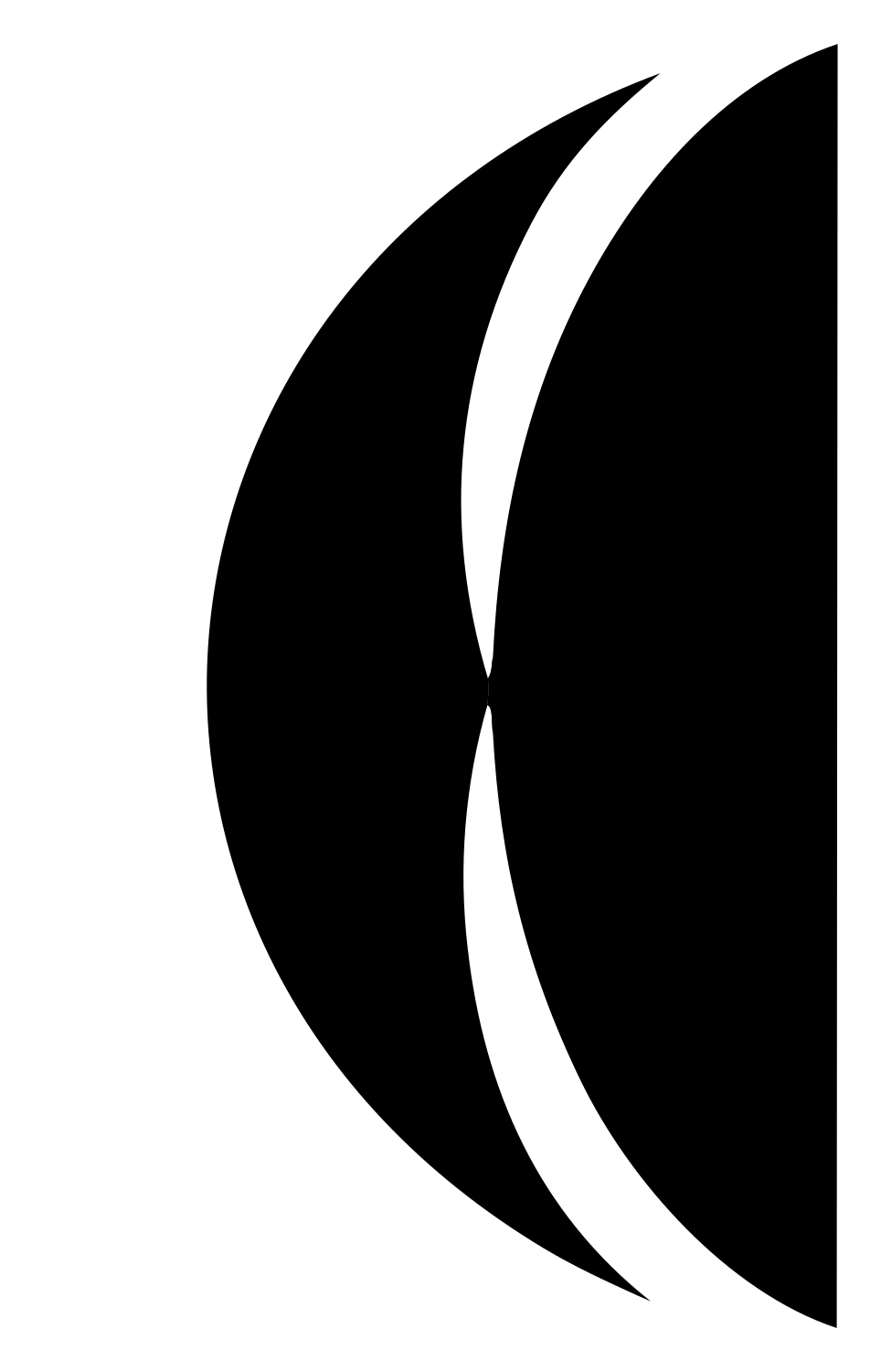Tulip Flower Bold Badge #ffffff/#000000