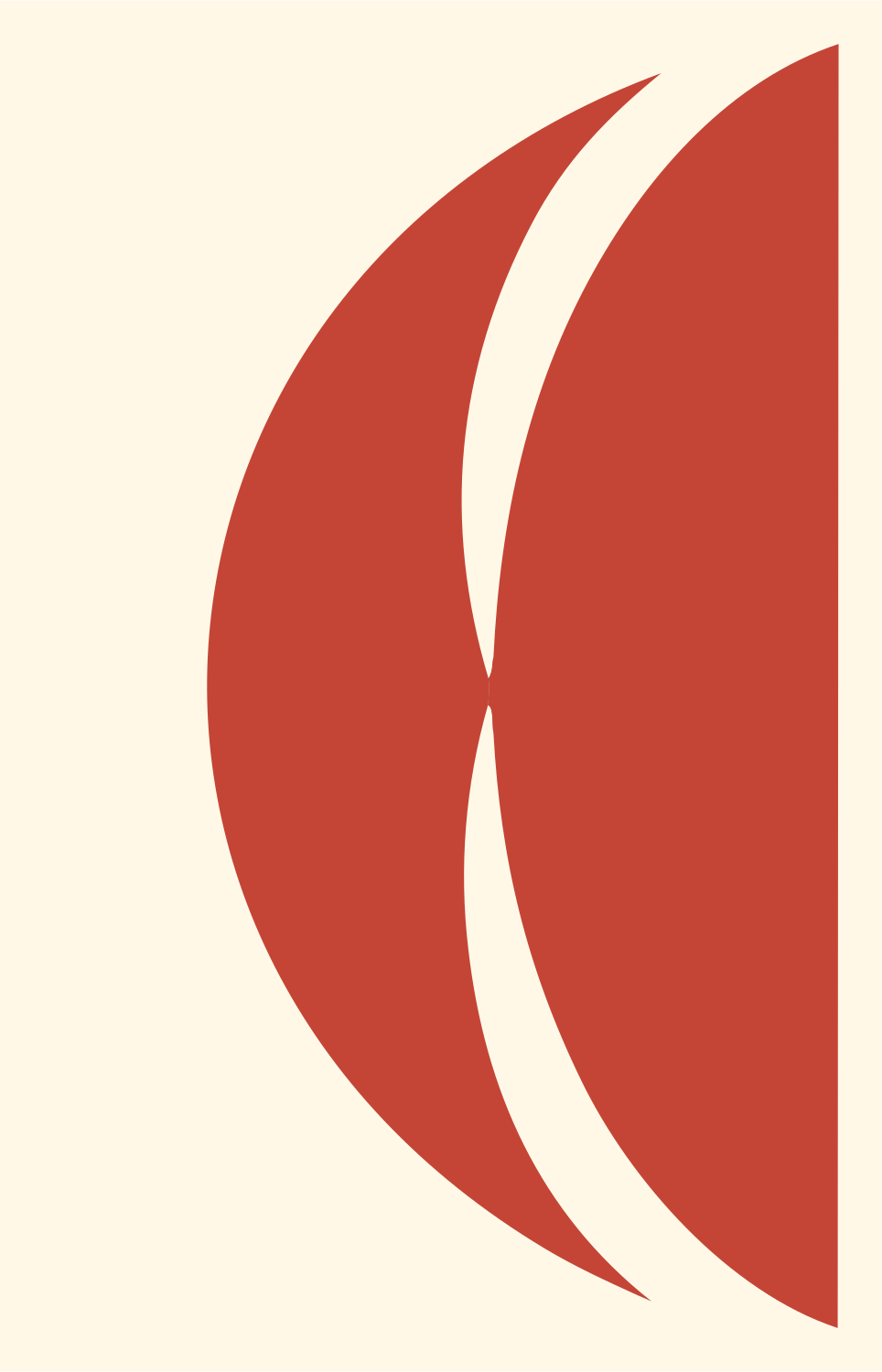Tulip Flower Bold Badge #fff8e7/#c44536