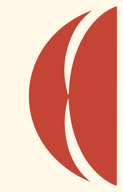 Tulip Flower Bold Badge #fff8e7/#c44536