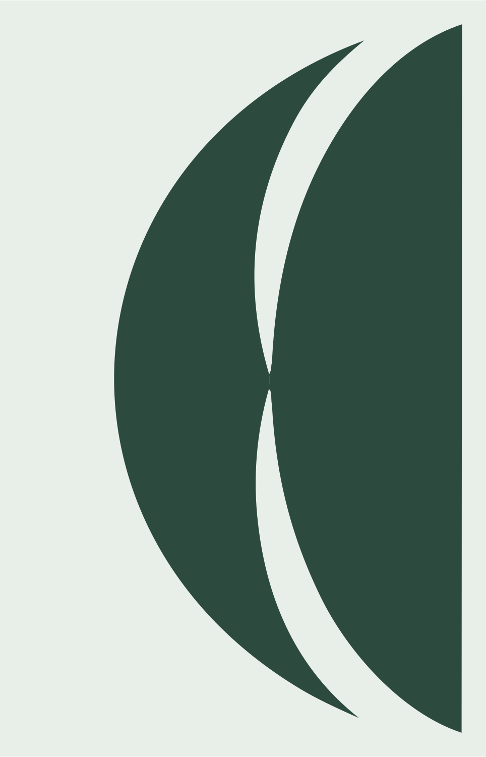 Tulip Flower Bold Badge #e8efe9/#2d4a3e
