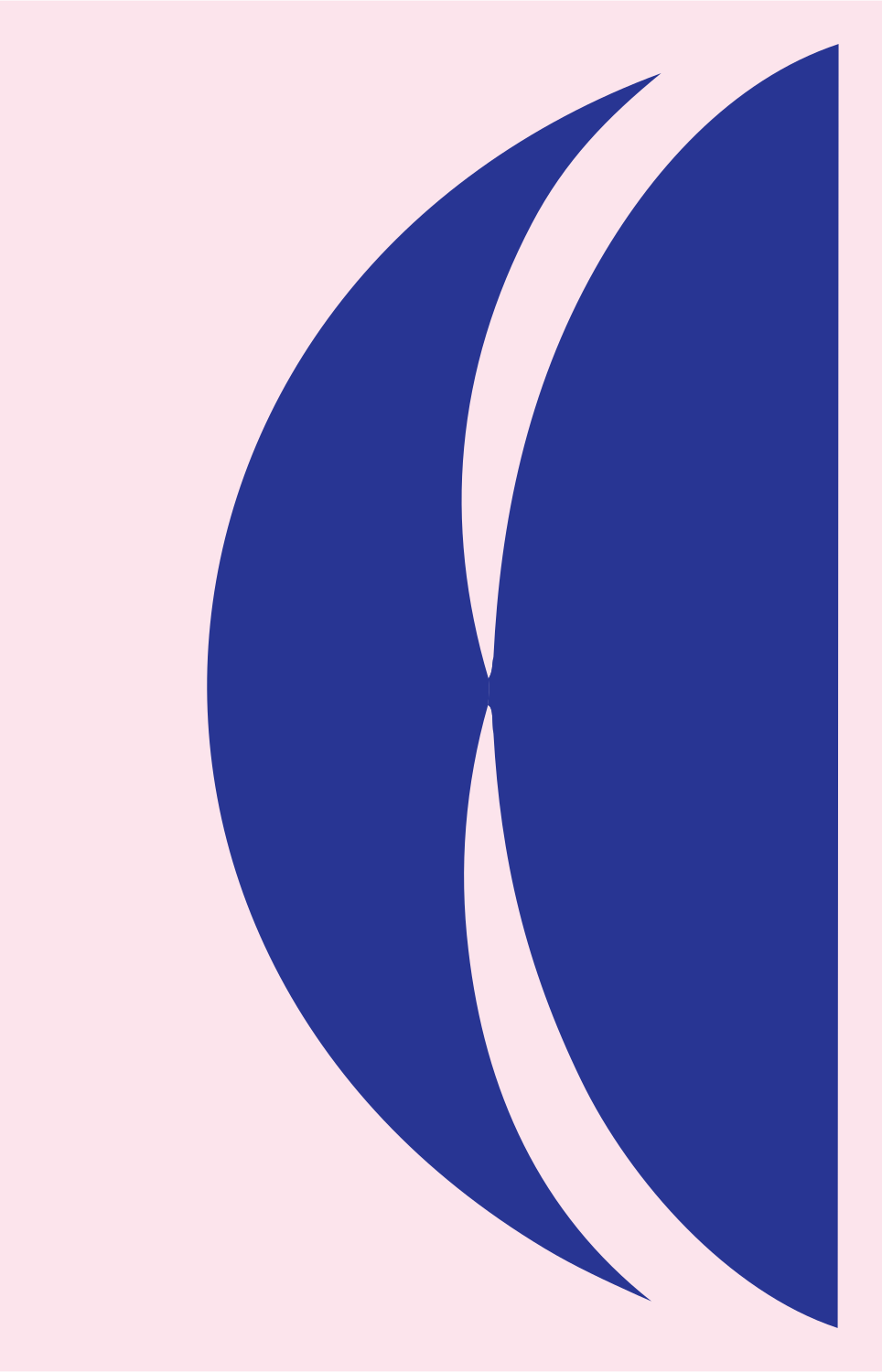Tulip Flower Bold Badge #fce4ec/#283593