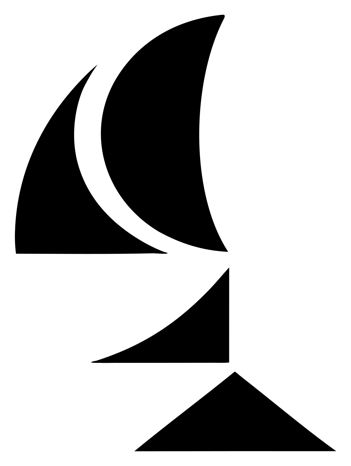 Overlapping Petal Circle Icon #ffffff/#000000
