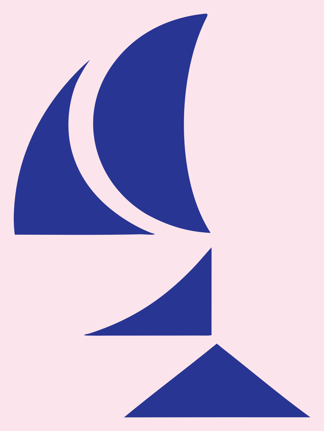 Overlapping Petal Circle Icon #fce4ec/#283593