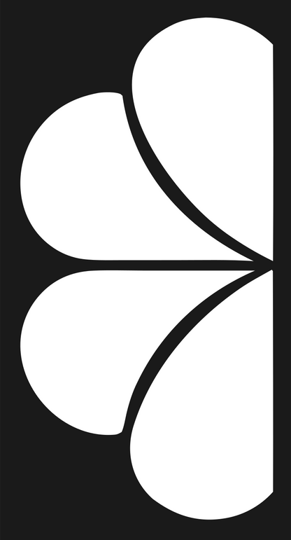 Radial Petal Pinwheel Design #1a1a1a/#ffffff
