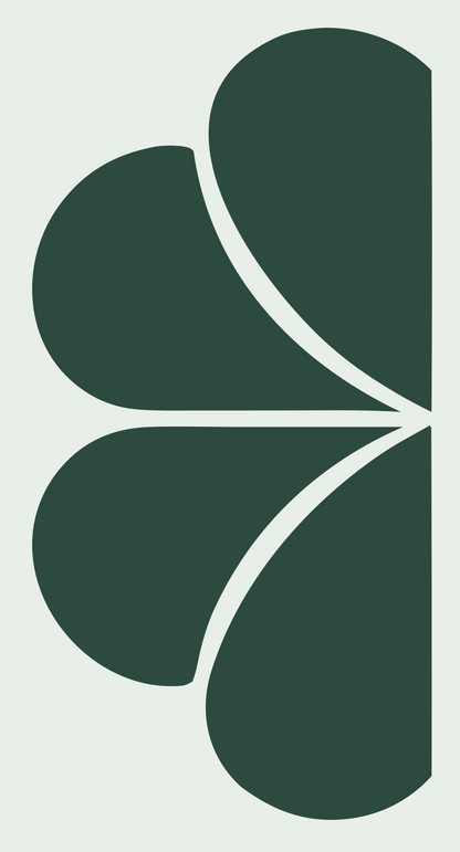 Radial Petal Pinwheel Design #e8efe9/#2d4a3e