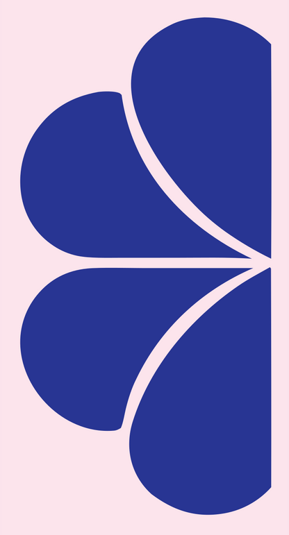 Radial Petal Pinwheel Design #fce4ec/#283593