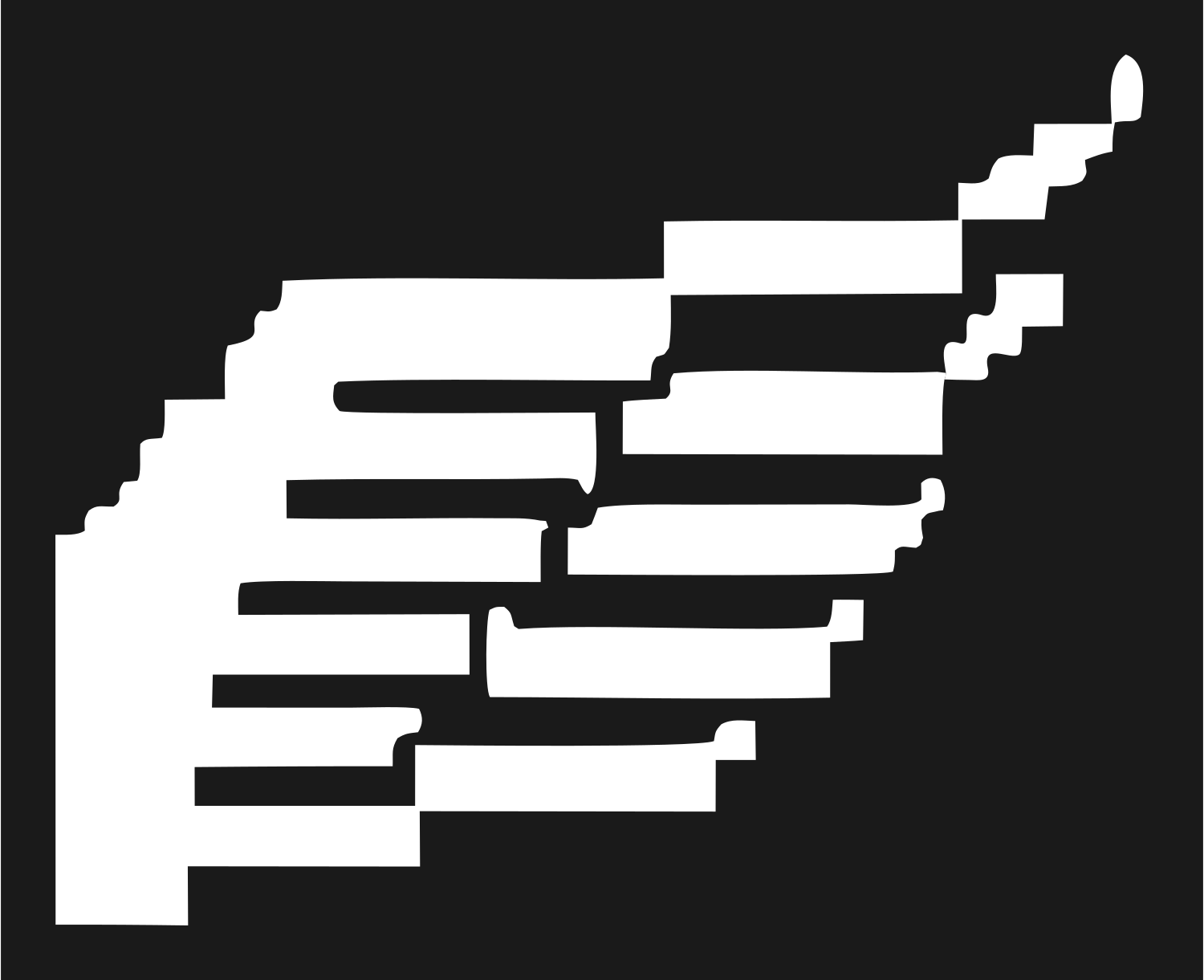 Pixel Bird Wings Crest #1a1a1a/#ffffff