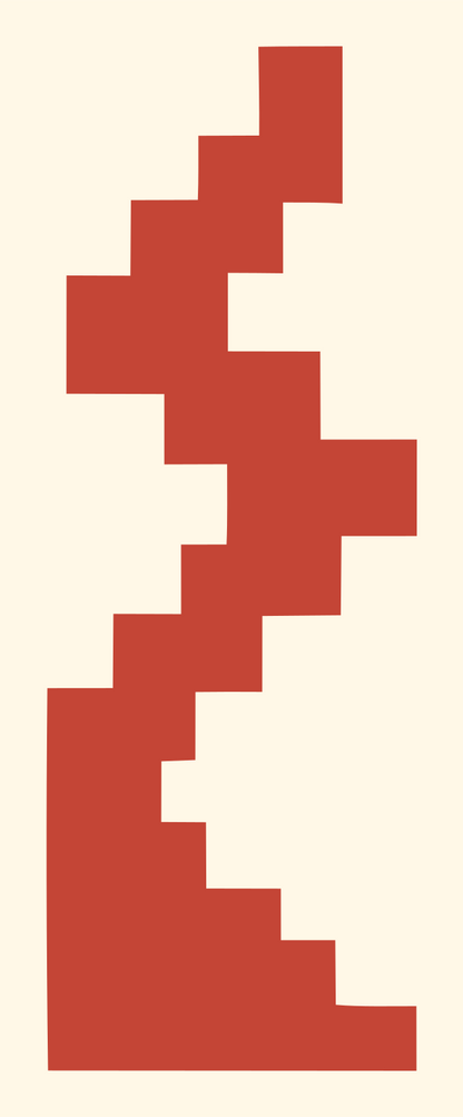 Pixel Spread Wing Badge #fff8e7/#c44536