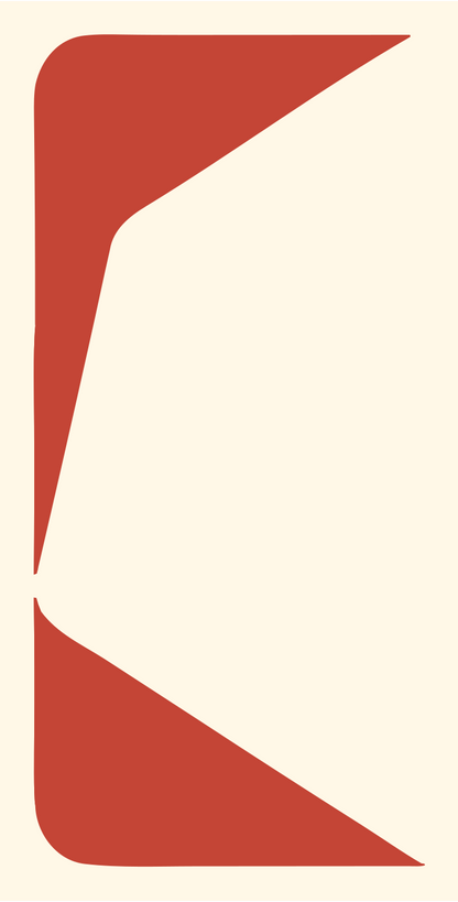 Robot Hand Circle Design #fff8e7/#c44536