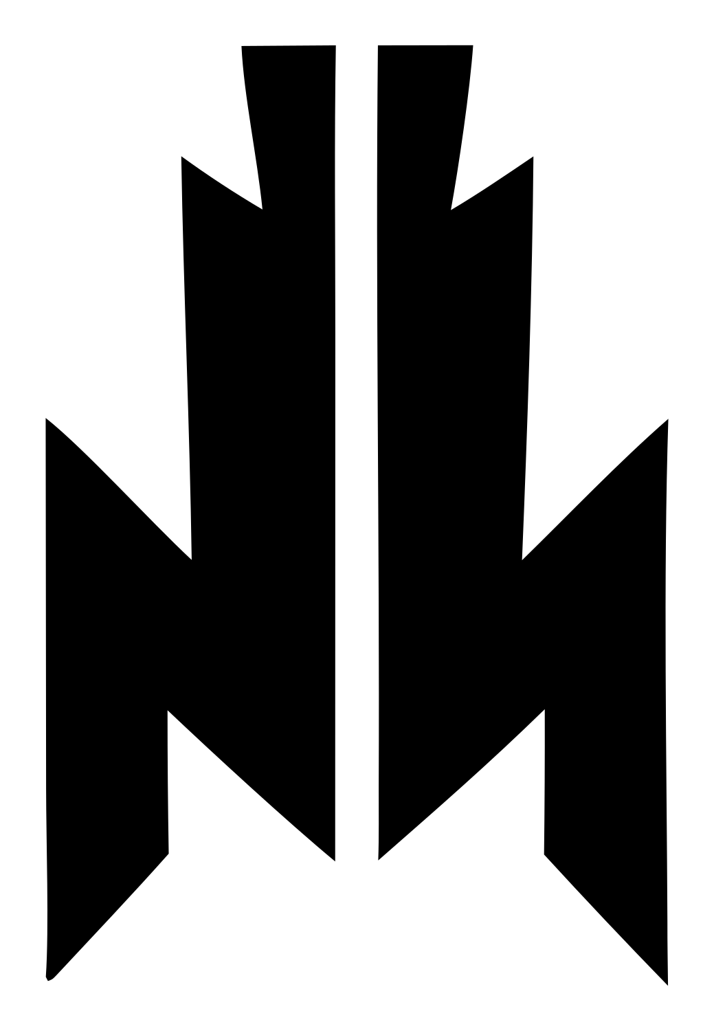 Praying Hands Geometric Badge #ffffff/#000000