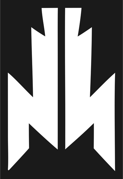 Praying Hands Geometric Badge #1a1a1a/#ffffff