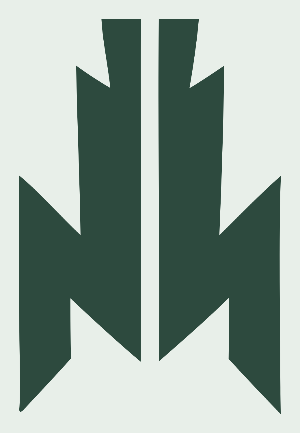 Praying Hands Geometric Badge #e8efe9/#2d4a3e