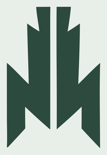 Praying Hands Geometric Badge #e8efe9/#2d4a3e