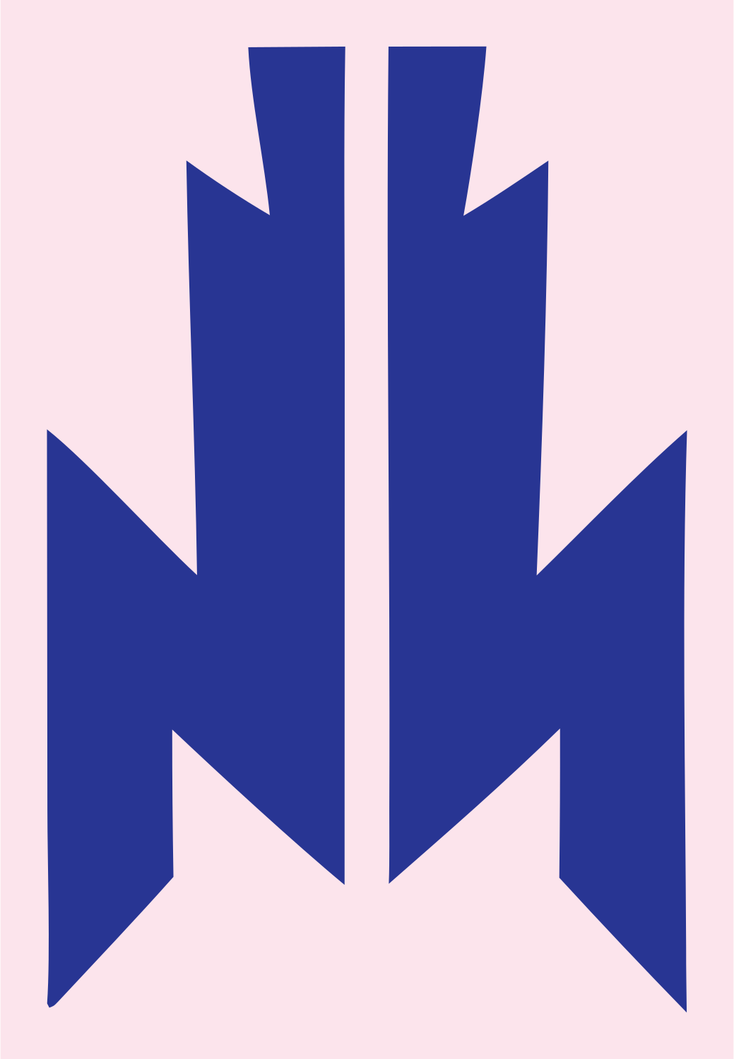 Praying Hands Geometric Badge #fce4ec/#283593