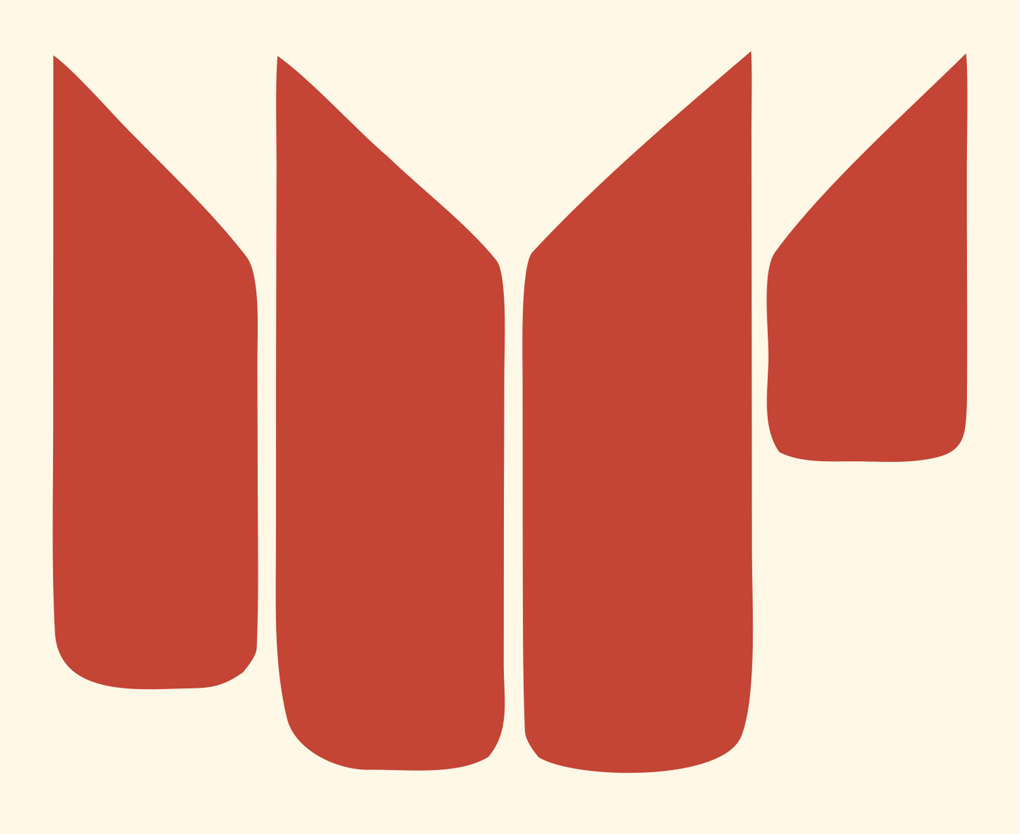 Cupped Hands Heart Icon #fff8e7/#c44536