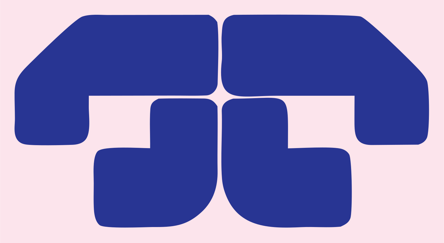 Figure Eight Hands Design #fce4ec/#283593