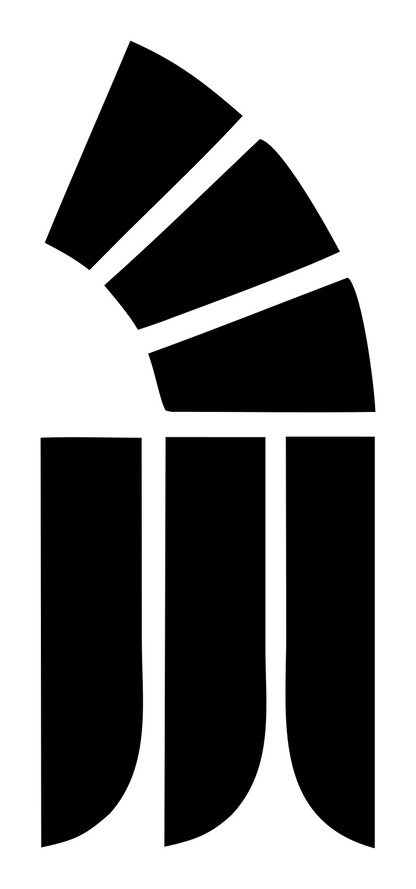 Arched Rainbow Pillar Crest #ffffff/#000000