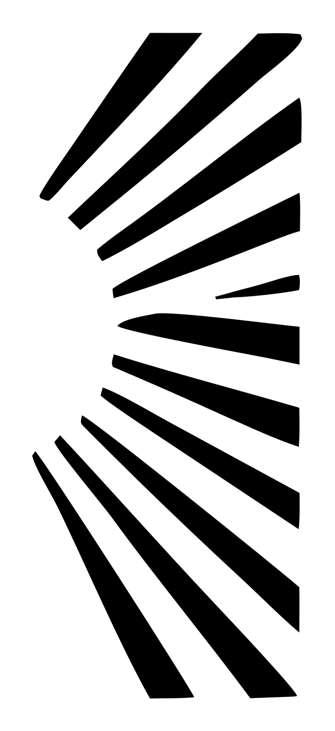 Sun Ray Flower Icon #ffffff/#000000