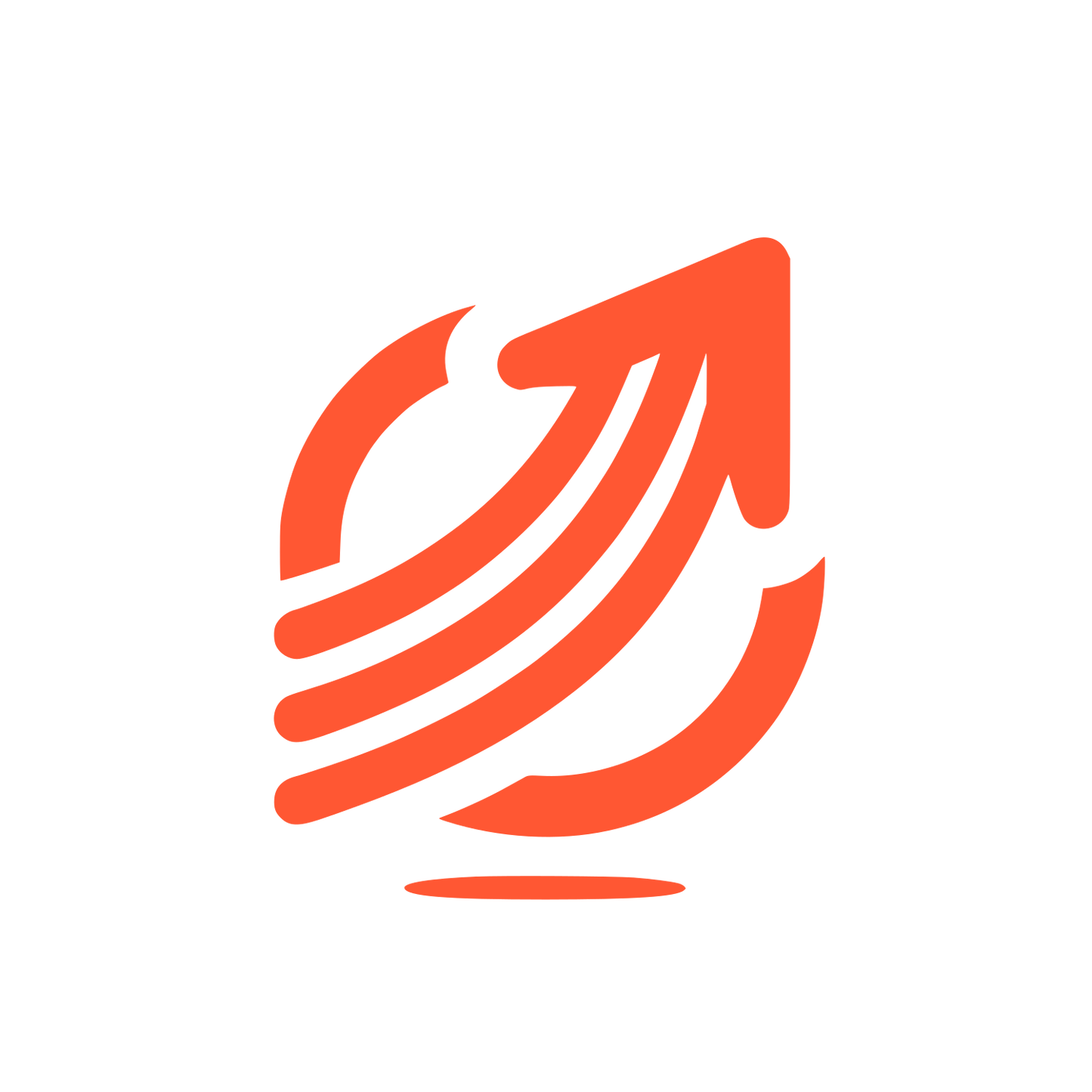 Wing Arrow Logo #FF5733