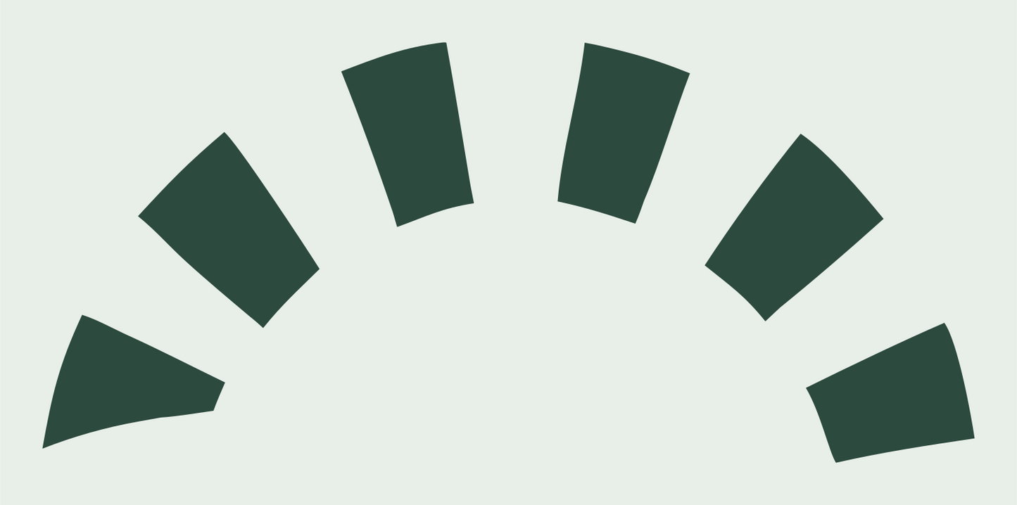 Wind Waves Rising Sun Crest #e8efe9/#2d4a3e