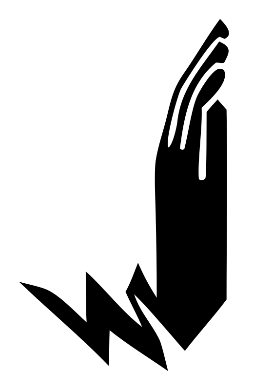 Praying Hands Monoline Crest