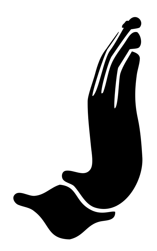 Split Praying Hands Badge