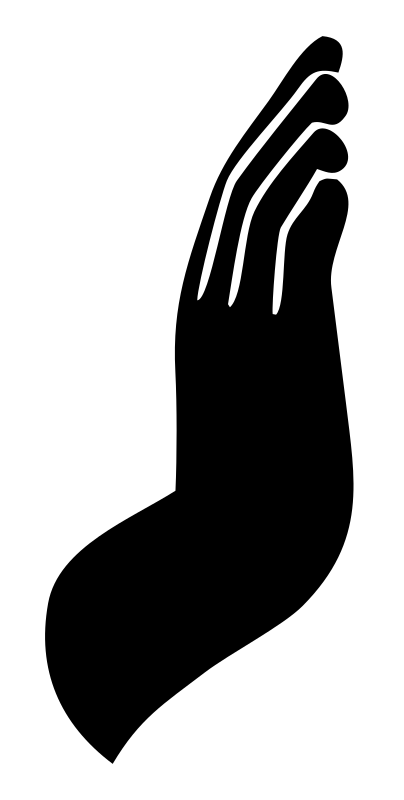 Cupped Hands Silhouette Icon