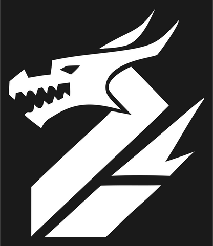 Geometric Dragon Head Mark #1a1a1a/#ffffff
