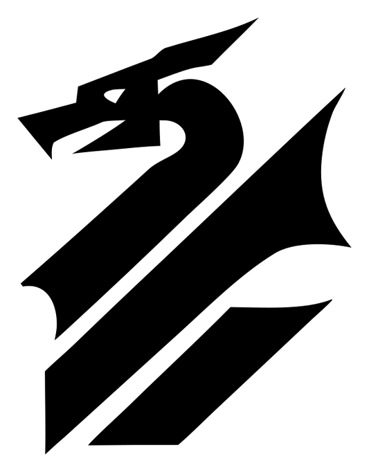 Dragon Coil Geometric Emblem