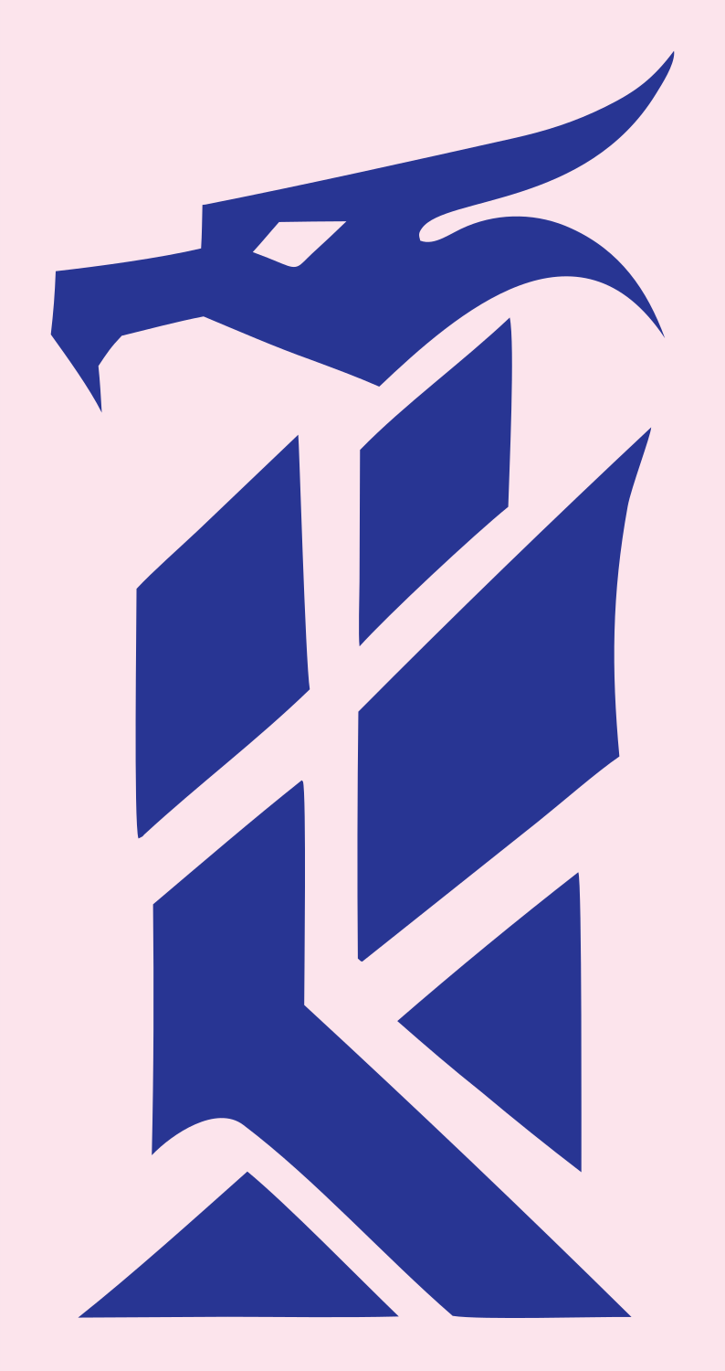 Dragon Tower Crest #fce4ec/#283593