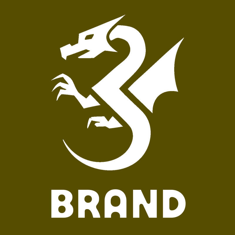 Bold Angular Rampant Dragon Wing Badge preview