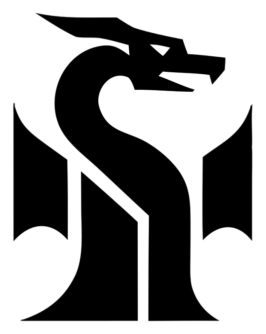 Bold Geometric S-Curve Dragon Neck Logo