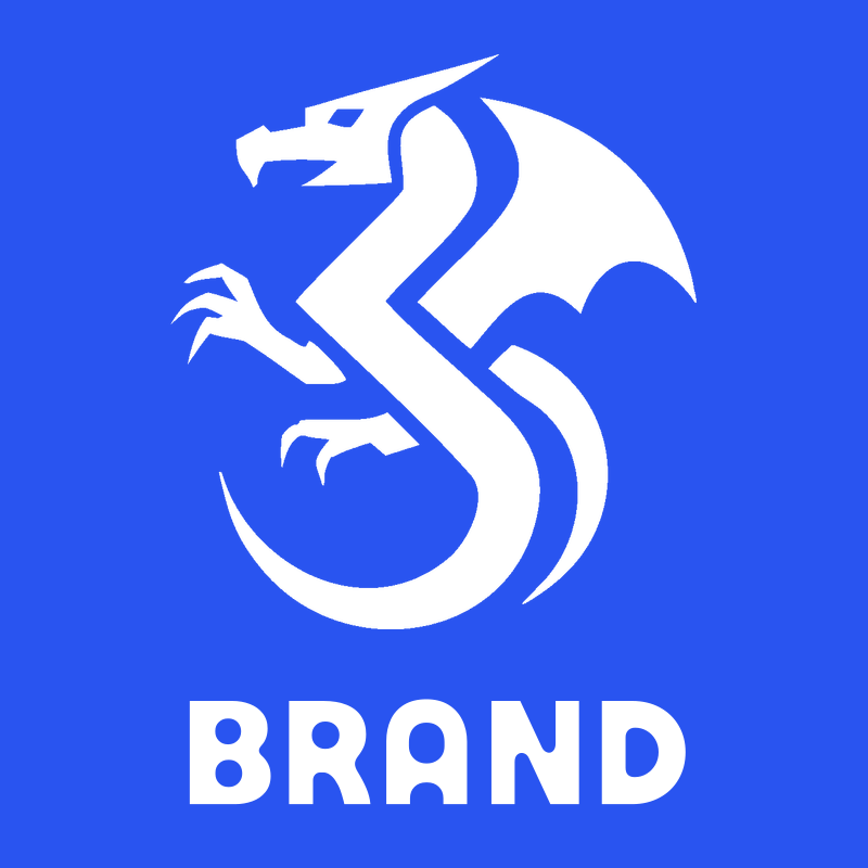 Bold Geometric Winged Dragon Spiral Crest preview