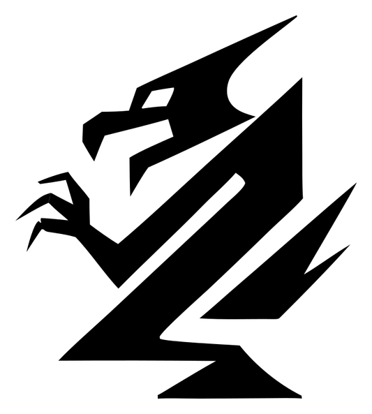 Bold Geometric Taloned Dragon Strike Mark
