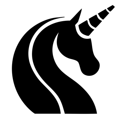 Unicorn Profile Logo #ffffff/#000000