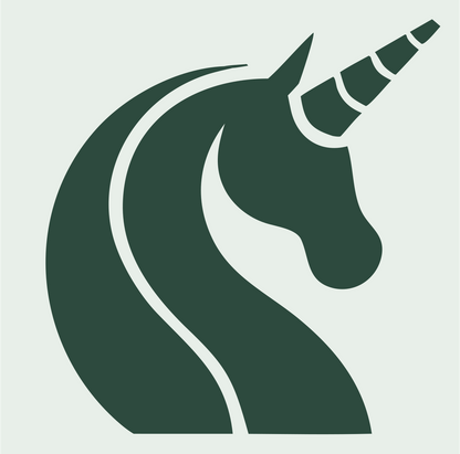 Unicorn Profile Logo #e8efe9/#2d4a3e