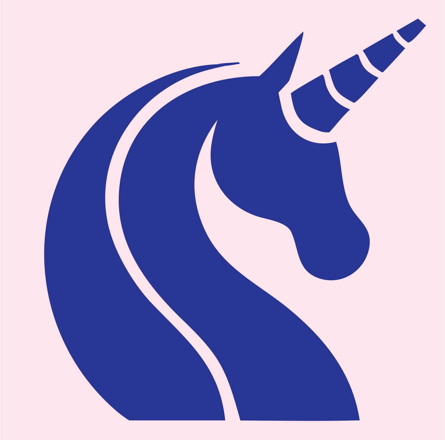 Unicorn Profile Logo #fce4ec/#283593
