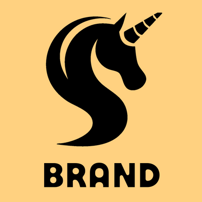Silhouette S-Curve Flowing Mane Unicorn Crest preview