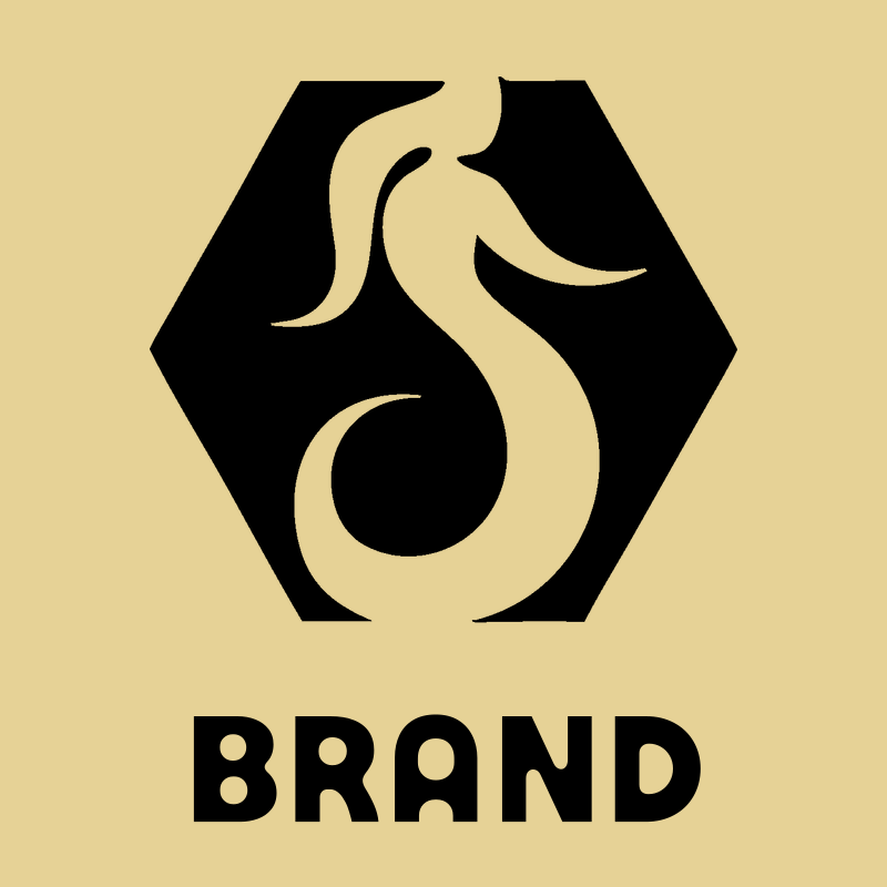 Negative Space Hexagon Mermaid Tail Emblem preview