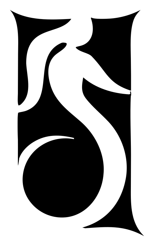Negative Space Arching Mermaid Ball Icon